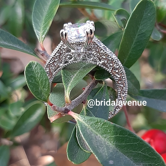 Silver White Sapphire Vintage Vibes Ring - Picture 2 of 11